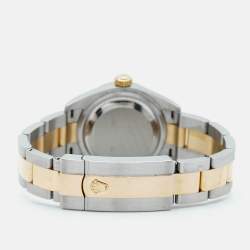 Pre Owned Rolex Datejust M279163-0002 Champagne Dial 18K Yellow Gold Oystersteel Women's Wristwatch 28 mm