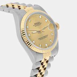 Pre Owned Rolex Datejust 68273 Automatic Gold Stainless Steel & 18k Yellow Gold Women's Watch 31 mm