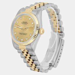 Pre Owned Rolex Datejust 68273 Automatic Gold Stainless Steel & 18k Yellow Gold Women's Watch 31 mm