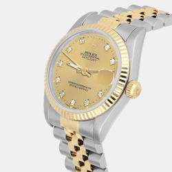 Pre Owned Rolex Datejust 68273 Automatic Gold Stainless Steel & 18k Yellow Gold Women's Watch 31 mm