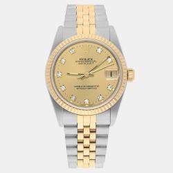 Pre Owned Rolex Datejust 68273 Automatic Gold Stainless Steel & 18k Yellow Gold Women's Watch 31 mm