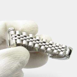Pre Owned Rolex Datejust 69174 Automatic Black 18K White Gold Stainless Steel Women's Wristwatch 26 mm