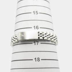 Pre Owned Rolex Datejust 69174 Automatic Black 18K White Gold Stainless Steel Women's Wristwatch 26 mm