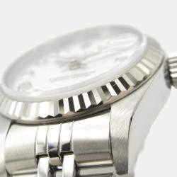 Pre Owned Rolex Datejust 79174G Automatic White 18k White Gold Stainless Steel Women's Wristwatch 26 mm
