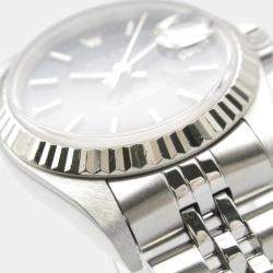 Pre Owned Rolex Datejust 79174 Automatic Blue 18k White Gold Stainless Steel Women's Wristwatch 26 mm