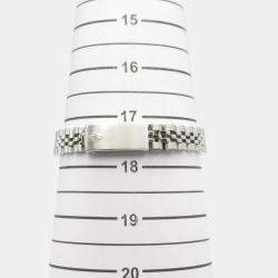 Pre Owned Rolex Datejust  69174 Automatic Silver 18k White Gold Stainless Steel Women's Wristwatch 25.5 mm