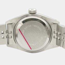 Pre Owned Rolex Datejust  69174 Automatic Silver 18k White Gold Stainless Steel Women's Wristwatch 25.5 mm
