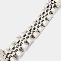 Pre Owned Rolex Datejust 79174 Automatic Silver 18k White Gold Stainless Steel Women's Wristwatch 26 mm