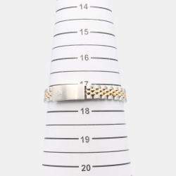 Pre Owned Rolex Datejust 69173 Automatic White 18k Yellow Gold Stainless Steel Women's Wristwatch 26 mm