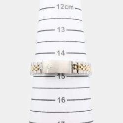 Pre Owned Rolex Datejust 69173 Automatic Beige 18k Yellow Gold Stainless Steel Women's Wristwatch 26 mm