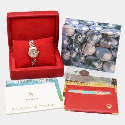Pre Owned Rolex Datejust 69173 Automatic Beige 18k Yellow Gold Stainless Steel Women's Wristwatch 26 mm