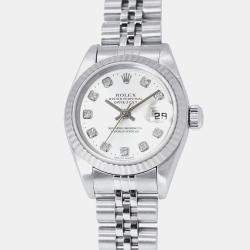 Pre Owned Rolex Datejust 79174G Automatic Silver 18k White Gold Stainless Steel Women’s Wristwatch 26 mm