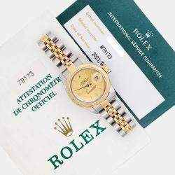 Pre Owned Rolex Datejust 79173 Automatic 18k Yellow Gold Stainless Steel Women's Wristwatch 26 mm