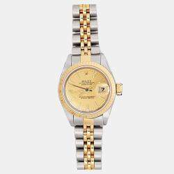 Pre Owned Rolex Datejust 79173 Automatic 18k Yellow Gold Stainless Steel Women's Wristwatch 26 mm