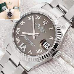 Pre Owned Rolex Datejust 178274 Automatic Diamond Bronze Stainless Steel Women's Wristwatch 31 mm
