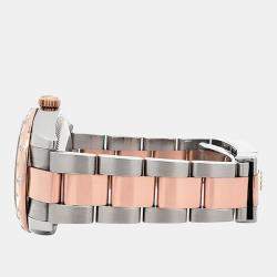 Pre Owned Rolex Datejust 178341 Automatic Diamond Chocolate 18k Rose Gold Stainless Steel Women's Wristwatch 31 mm