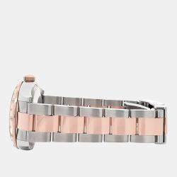Pre Owned Rolex Datejust 178341 Automatic Diamond Chocolate 18k Rose Gold Stainless Steel Women's Wristwatch 31 mm