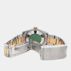 Pre Owned Rolex Datejust 68243 Automatic White 18k Yellow Gold Stainless Steel Women's Wristwatch 31 mm