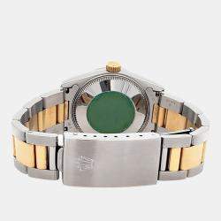 Pre Owned Rolex Datejust 68243 Automatic White 18k Yellow Gold Stainless Steel Women's Wristwatch 31 mm