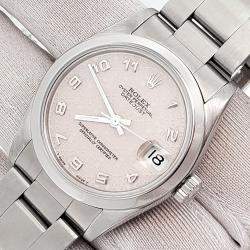 Pre Owned Rolex Datejust 68240 Automatic Cream Stainless Steel Women's Wristwatch 31 mm