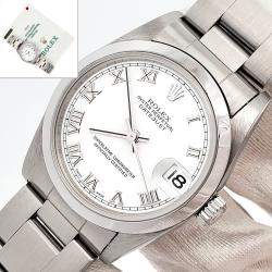 Pre Owned Rolex Datejust 78240 Automatic White Stainless Steel Women's Wristwatch 31 mm