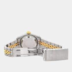 Pre Owned Rolex Datejust 69173 Automatic Champagne 18k Yellow Gold Stainless Steel Women's Wristwatch 26 mm