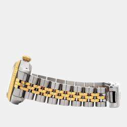 Pre Owned Rolex Datejust 69173 Automatic Champagne 18k Yellow Gold Stainless Steel Women's Wristwatch 26 mm
