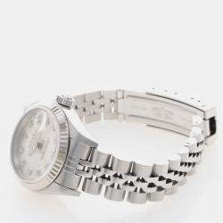 Pre Owned Rolex Datejust 79174 Automatic Stainless Steel 18k White Gold Women's Wristwatch 26 mm