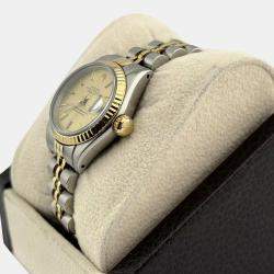 Pre Owned Rolex Datejust 69173 Automatic Champagne Dial 18K Yellow Gold Stainless Steel Women's Wristwatch 26mm