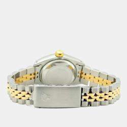 Pre Owned Rolex Datejust 69173 Automatic Blue Dial 18K Yellow Gold Stainless Steel Women's Wristwatch 26mm
