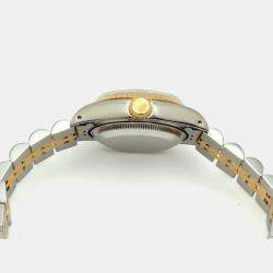 Pre Owned Rolex Datejust 69173 Automatic Blue Dial 18K Yellow Gold Stainless Steel Women's Wristwatch 26mm