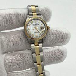 Pre Owned Rolex Datejust 79163 Automatic Mother of Pearl Dial 18K Yellow Gold Stainless Steel Women's Wristwatch 26mm