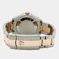 Pre Owned Rolex Datejust 178341 Automatic Stainless Steel 18K Rose Gold Diamond Women's Wristwatch 31 mm