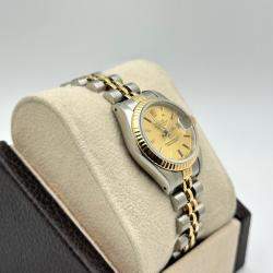 Pre Owned Rolex Datejust 69173 Automatic Champagne Dial 18k Yellow Gold Stainless Steel Women's Wristwatch 26 mm
