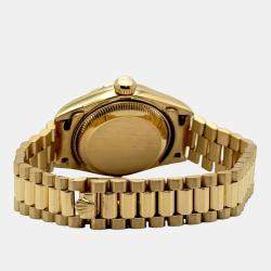 Pre Owned Rolex Datejust 69178 Automatic White 18k Yellow Gold Women's Wristwatch 26 mm