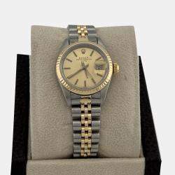 Pre Owned Rolex Datejust 69173 Automatic Gold 18k Yellow Gold Stainless Steel Women's Wristwatch 26 mm