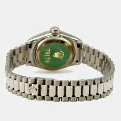 Pre Owned Rolex Datejust 79179 Automatic Silver diamonds 18k White Gold Women's Wristwatch 26 mm