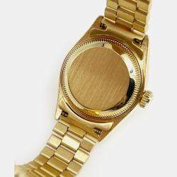 Pre Owned Rolex Datejust 79178 Automatic Cream 18k Yellow Gold Women's Wristwatch 26 mm