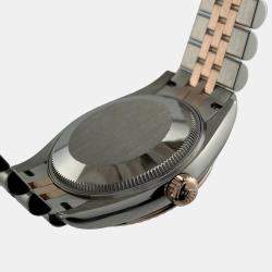 Pre Owned Rolex Datejust 278271 Automatic Purple diamonds 18k Rose Gold Stainless Steel Women's Wristwatch 31 mm