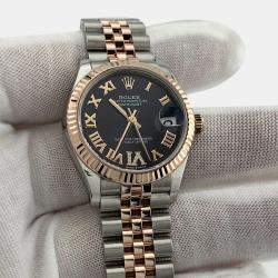 Pre Owned Rolex Datejust 278271 Automatic Purple diamonds 18k Rose Gold Stainless Steel Women's Wristwatch 31 mm