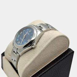 Pre Owned Rolex Oyster Perpetual 177200 Automatic Blue Stainless Steel Women's Wristwatch 31 mm