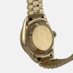 Pre Owned Rolex Datejust 69138 Automatic Gold diamonds 18k Yellow Gold Women's Wristwatch 26 mm