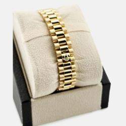 Pre Owned Rolex President Datejust 179138 Automatic White diamonds 18k Yellow Gold Women's Wristwatch 26 mm