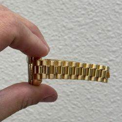 Pre Owned Rolex President Datejust 179138 Automatic White diamonds 18k Yellow Gold Women's Wristwatch 26 mm