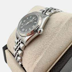 Pre Owned Rolex Oyster Perpetual 76094 Automatic Black Stainless Steel Women's Wristwatch 24 mm
