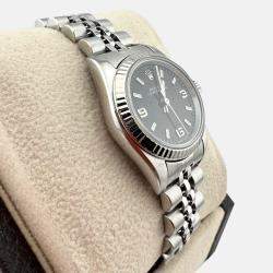 Pre Owned Rolex Oyster Perpetual 76094 Automatic Black Stainless Steel Women's Wristwatch 24 mm