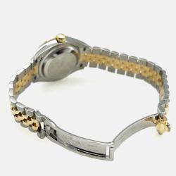 Pre Owned Rolex Datejust 279383RBR Automatic Purple Diamonds 18k Yellow Gold Stainless Steel Women's Wristwatch 28 mm