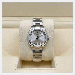 Pre Owned Rolex Oyster Perpetual 276200 Automatic Silver Stainless Steel Women's Wristwatch 28 mm