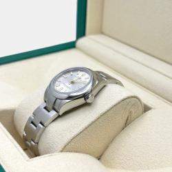 Pre Owned Rolex Oyster Perpetual 276200 Automatic Silver Stainless Steel Women's Wristwatch 28 mm
