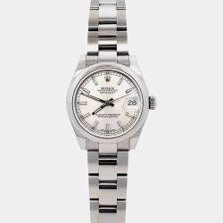 Pre Owned Rolex Datejust 178240 Automatic Silver Index Dial Stainless Steel Women's Wristwatch 31 mm